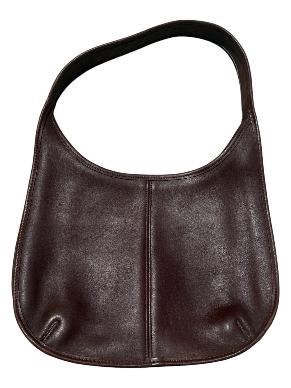 Vintage Coach 9025 Ergo Zip Mahogany Leather Shoulder Bag 1997 USA RARE Classic